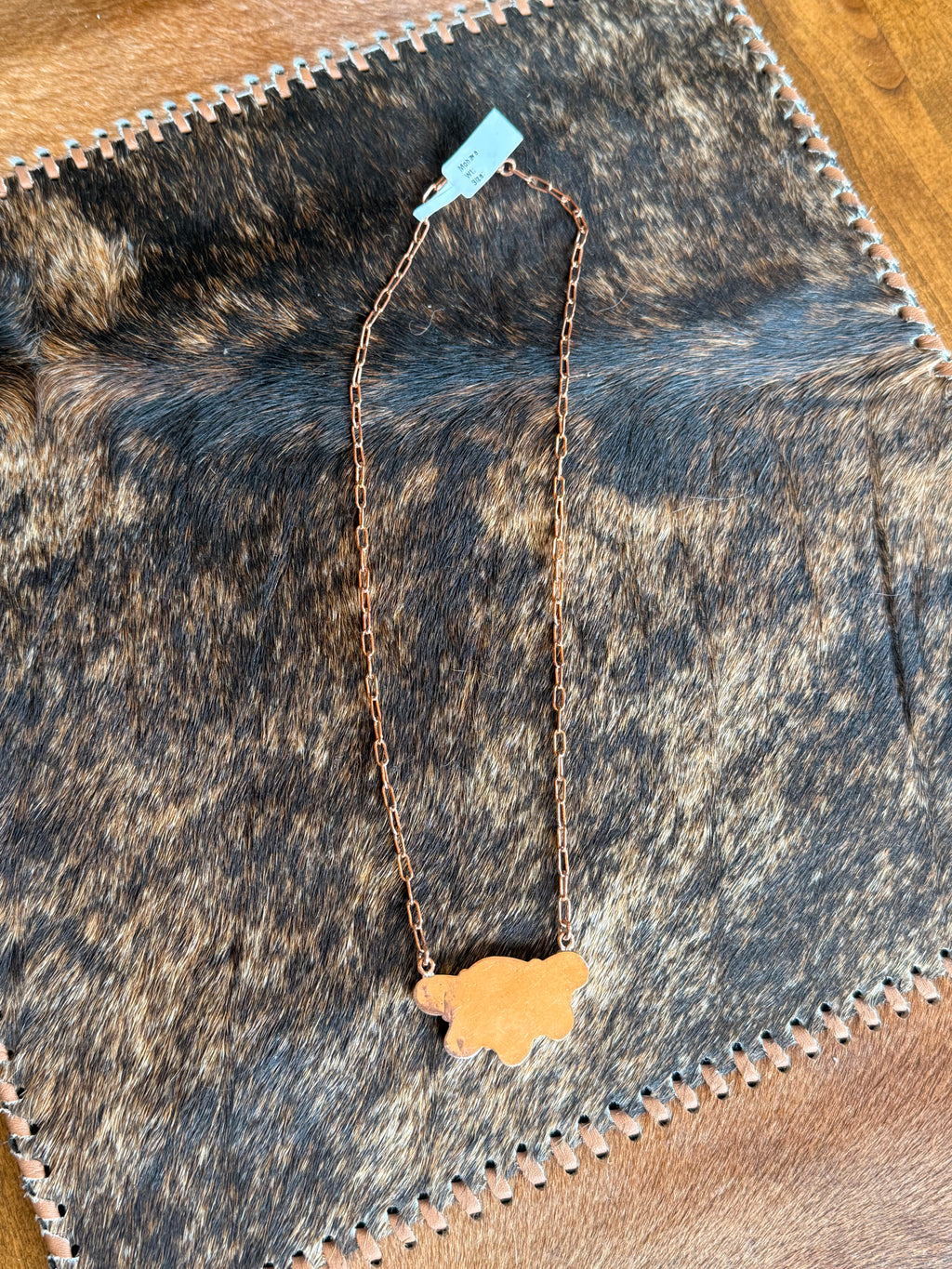 Copper & Turquoise Half Cluster Necklace