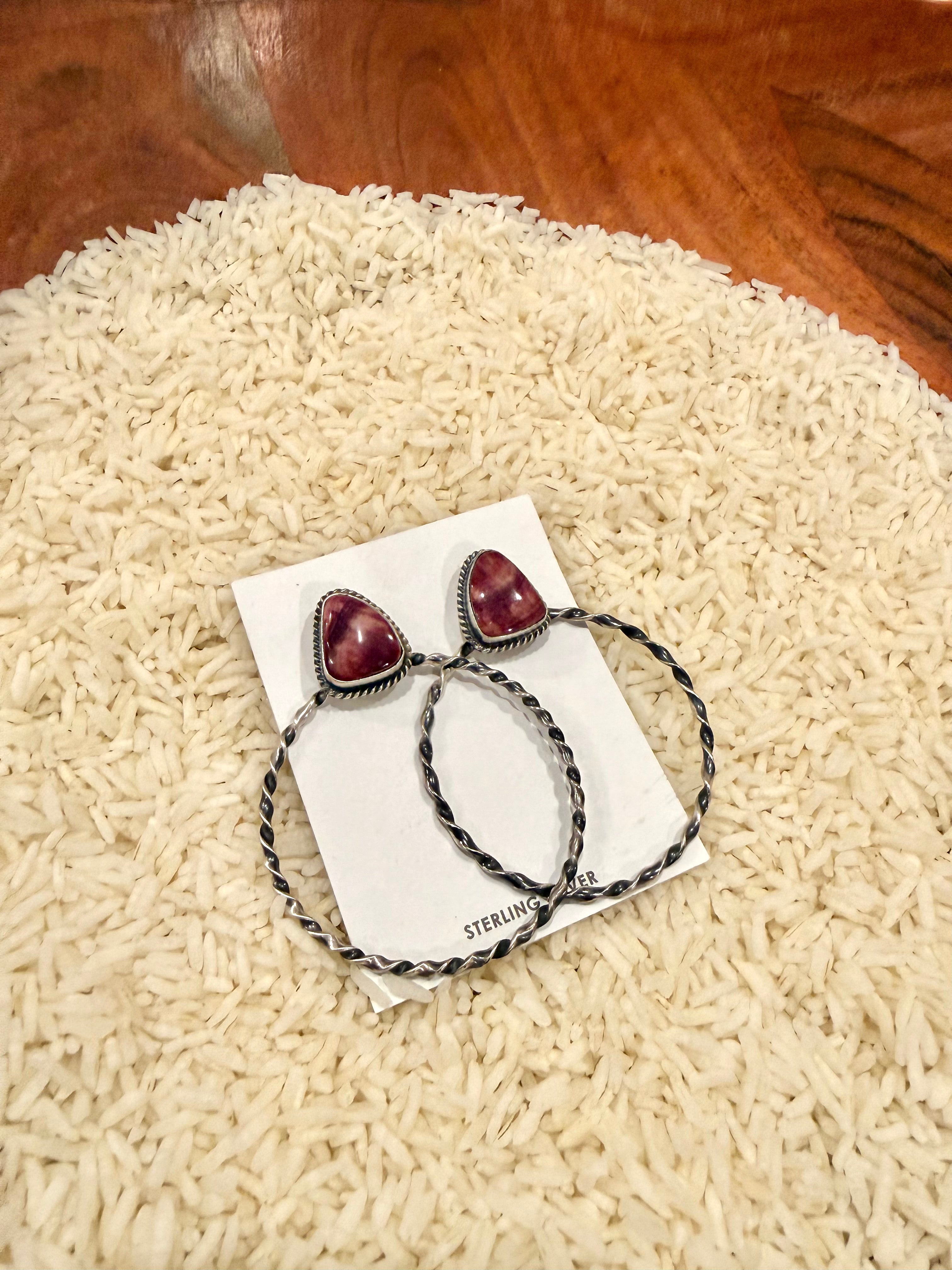 Purple Spiny Kee Earrings