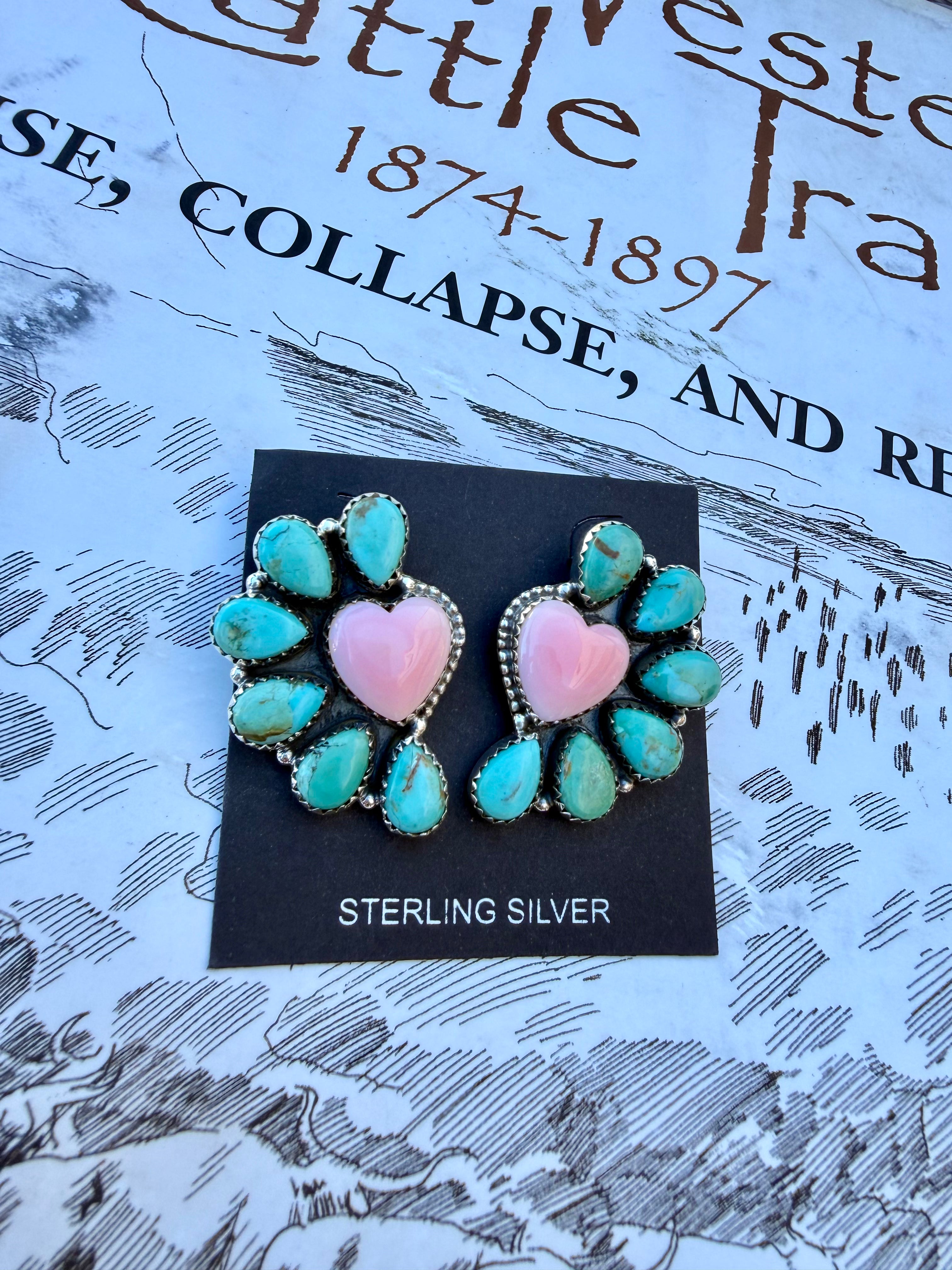 Heart Cluster Earrings