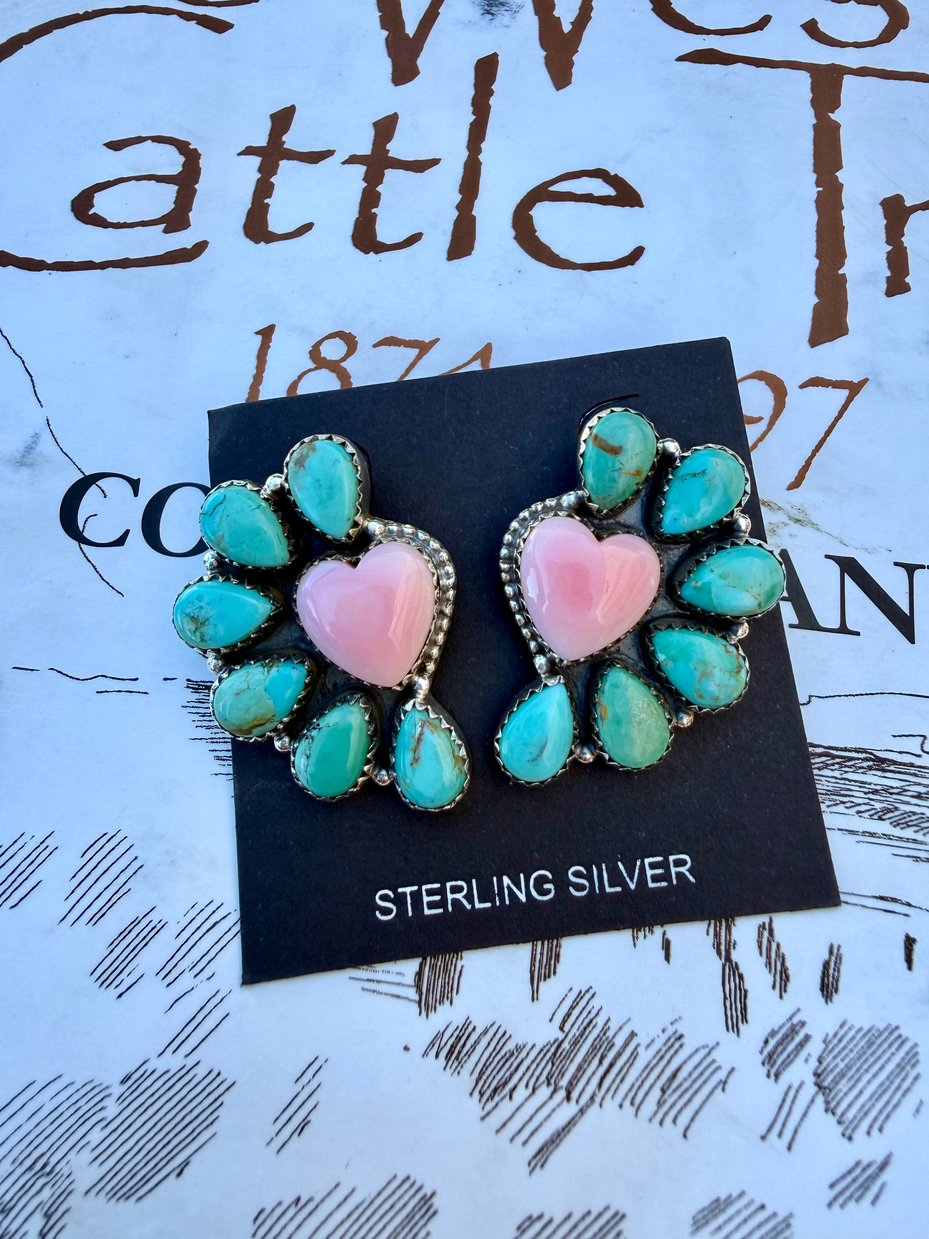 Heart Cluster Earrings