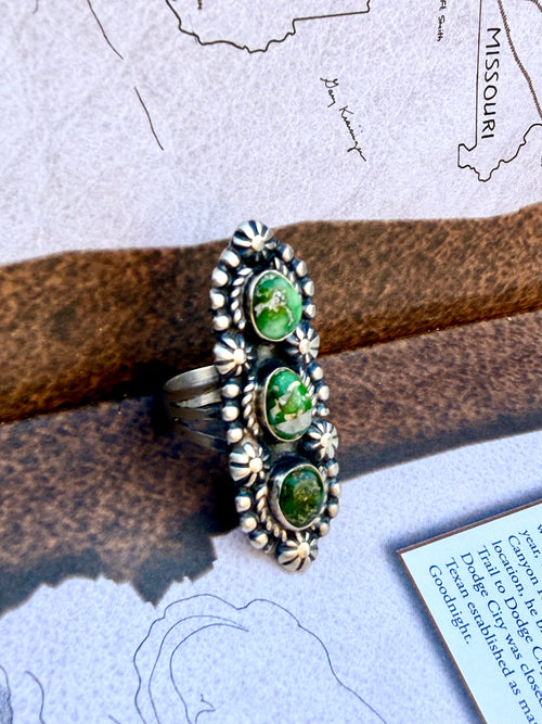 3 Stone Sonoran Gold Ring