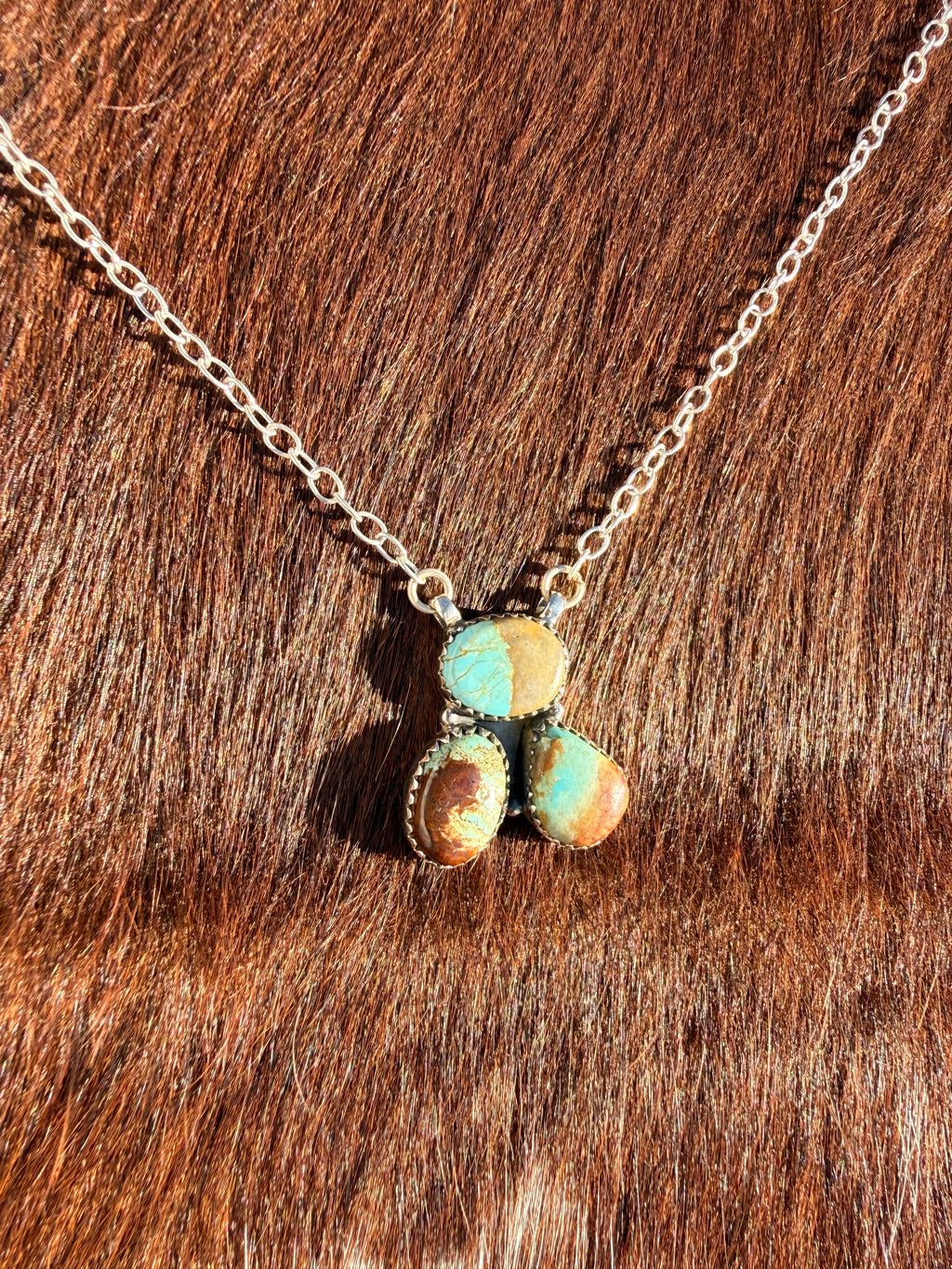 #8 Turquoise 3-Stone Necklace