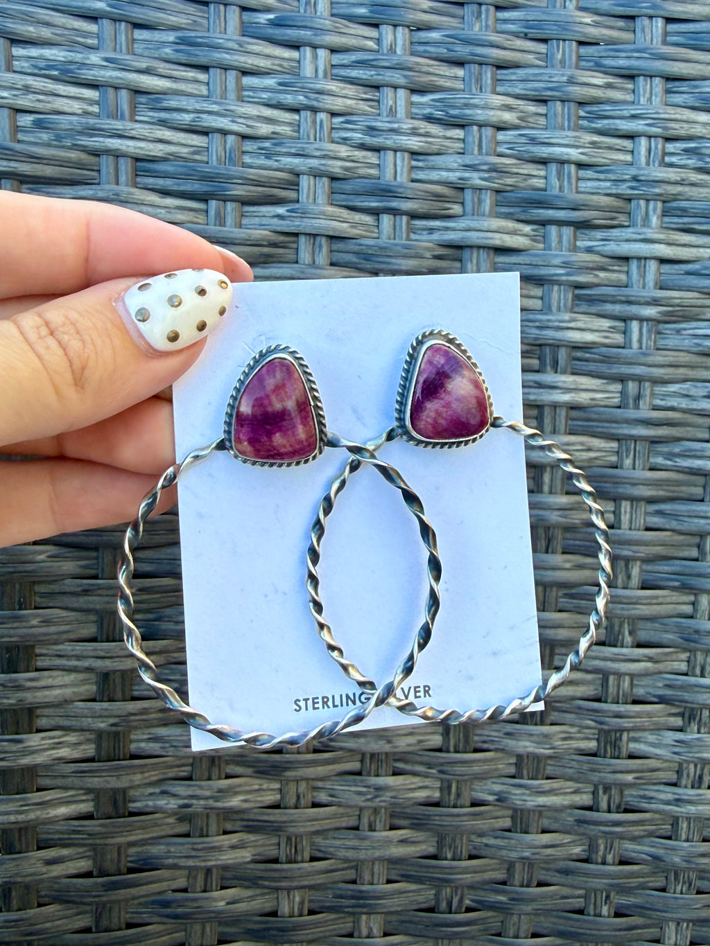 Purple Spiny Kee Earrings