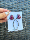 Purple Spiny Kee Earrings