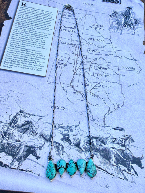 5-Stone Turquoise Necklace