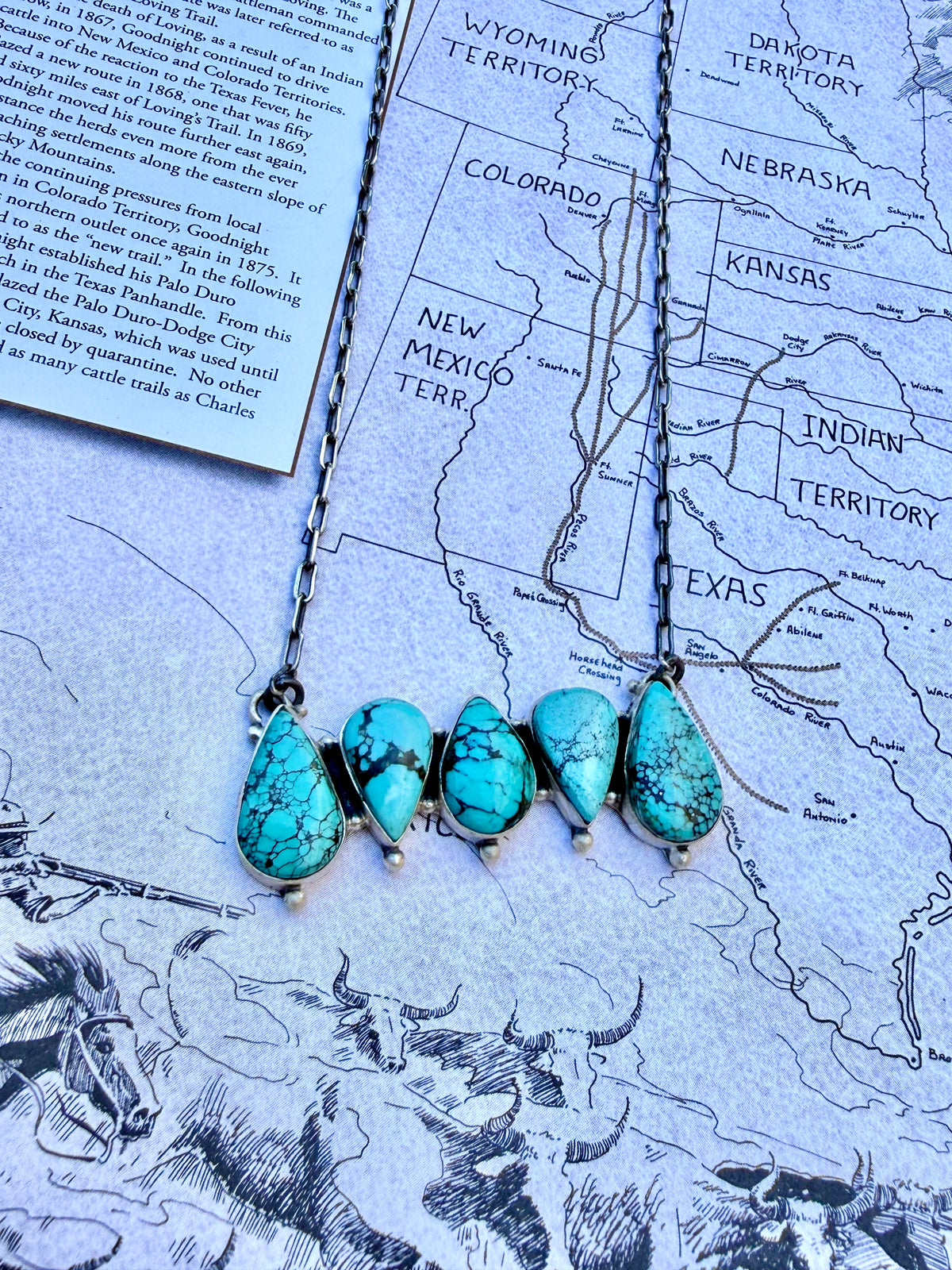 5-Stone Turquoise Necklace